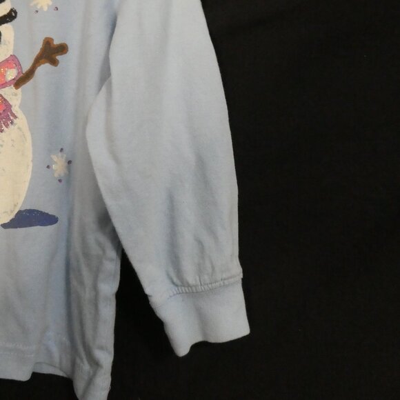 TANGERINE | size 3 | Light Blue Snowman Long Sleeve Top - Picture 6 of 15